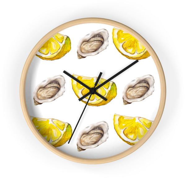 Oysters and Lemon Wall clock