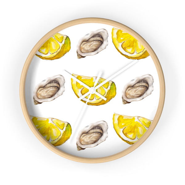 Oysters and Lemon Wall clock